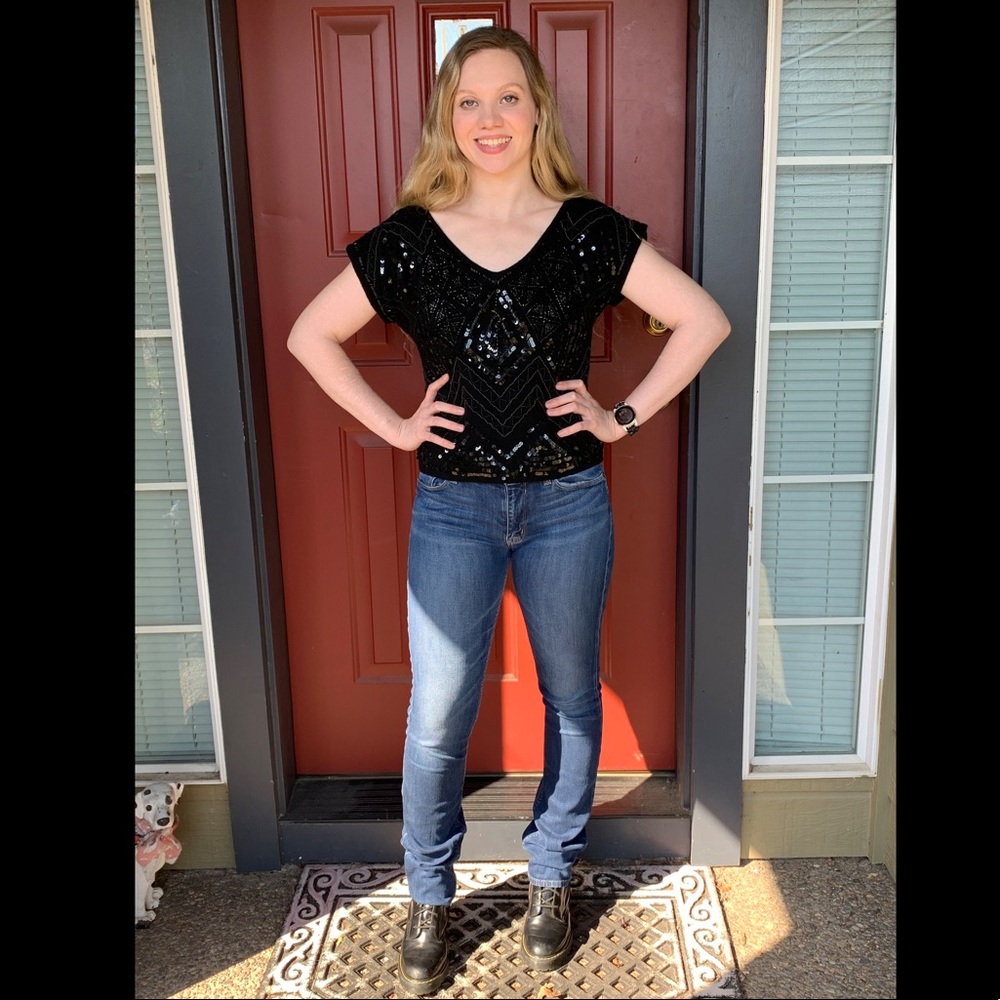1980s Marissa Christina Cropped V-Neck Sweater